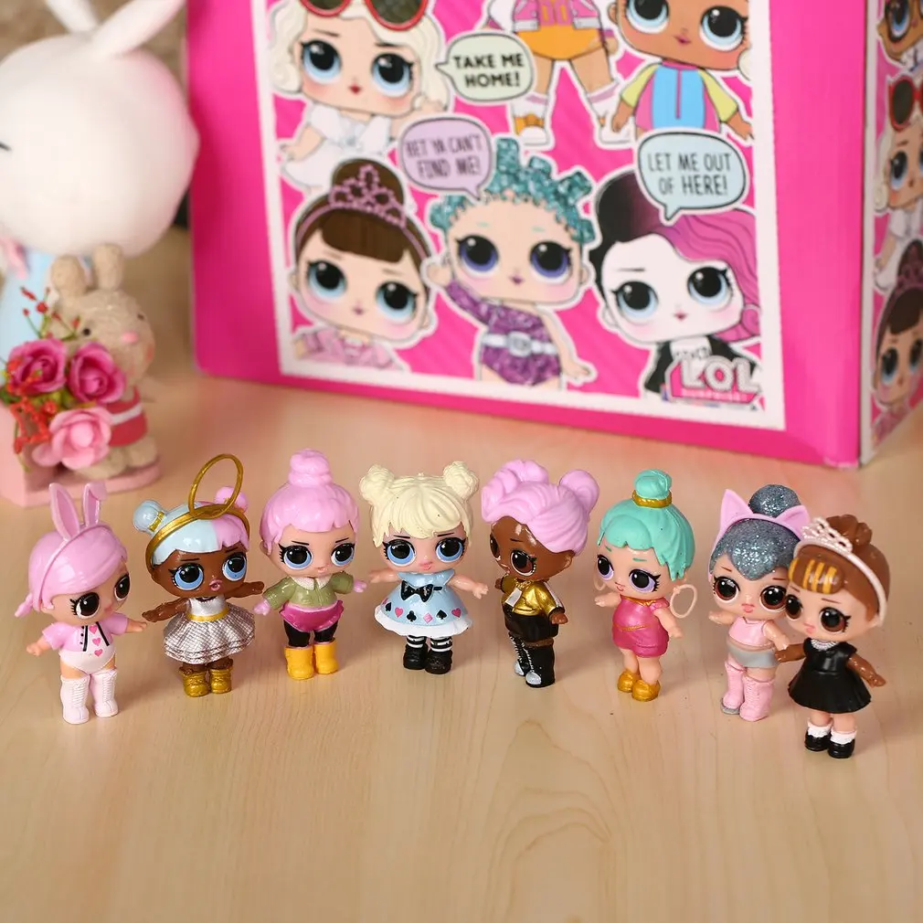 

8pcs LOL Surprise Dolls Magic Odd Funny Removable Kids Egg Doll Toy with Clothing Mix&Match Accessories Educational Toys VS LQL