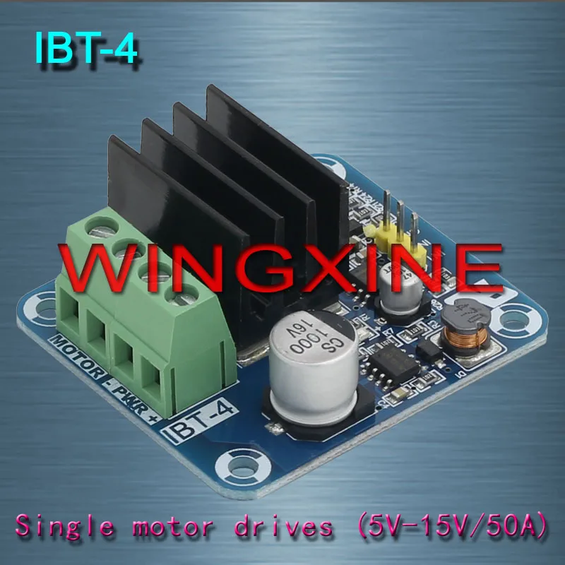 

Free shipping,4pcs/lot Brand ,IBT-4 50A H-bridge High-power Motor Driver module/smart car