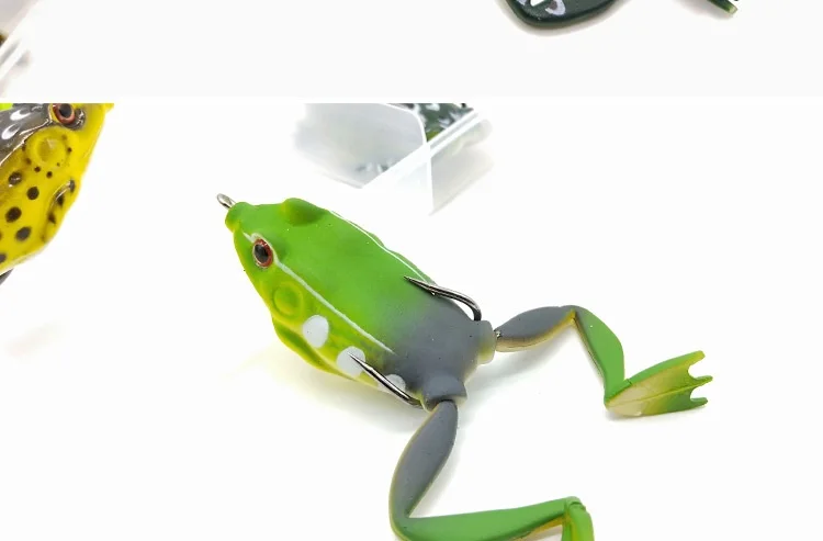 5pcs/BOX 5.5cm 15g Frog Fishing Lures Kit Snakehead Lure Topwater Floating Ray Frog Artificial Bait pesca isca Killer Carp