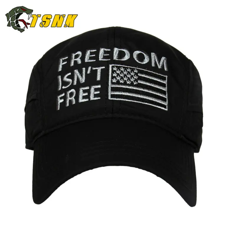 TSNK 3D вышивка "FREEDOM ISN'T FREE" тактическая быстросохнущая Мужская и женская брендовая бейсболка Беговая шапка Солнцезащитная альпинистская Беговая шапка