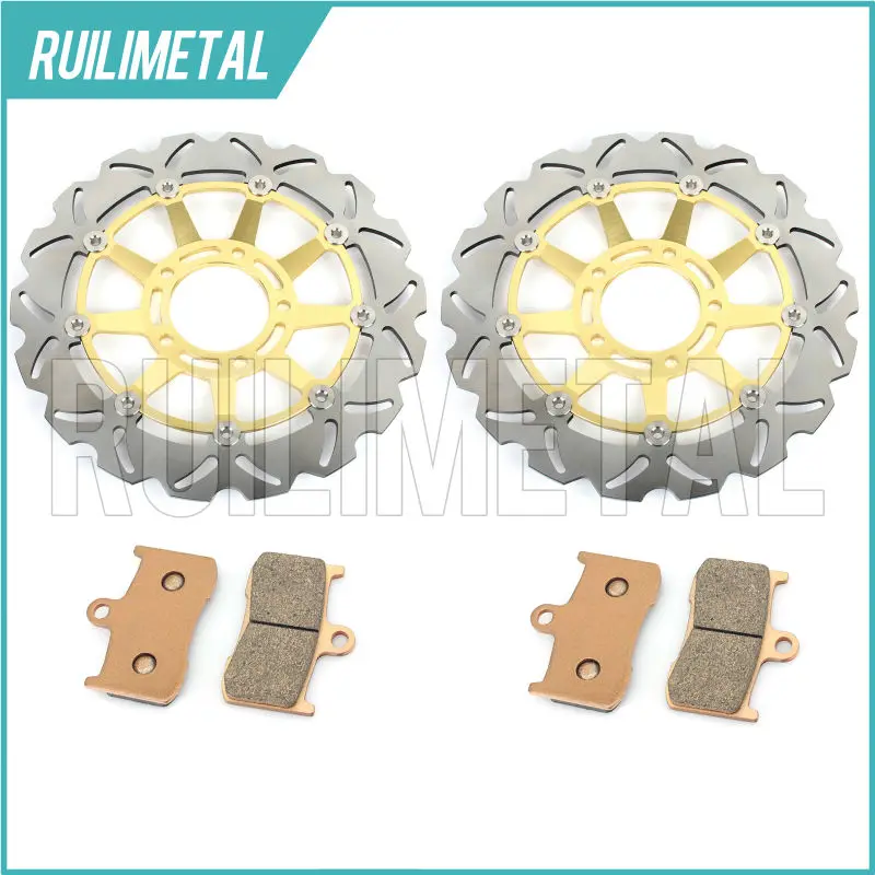 Full Set Front Brake Discs Rotors Pads for TRIUMPH TIGER