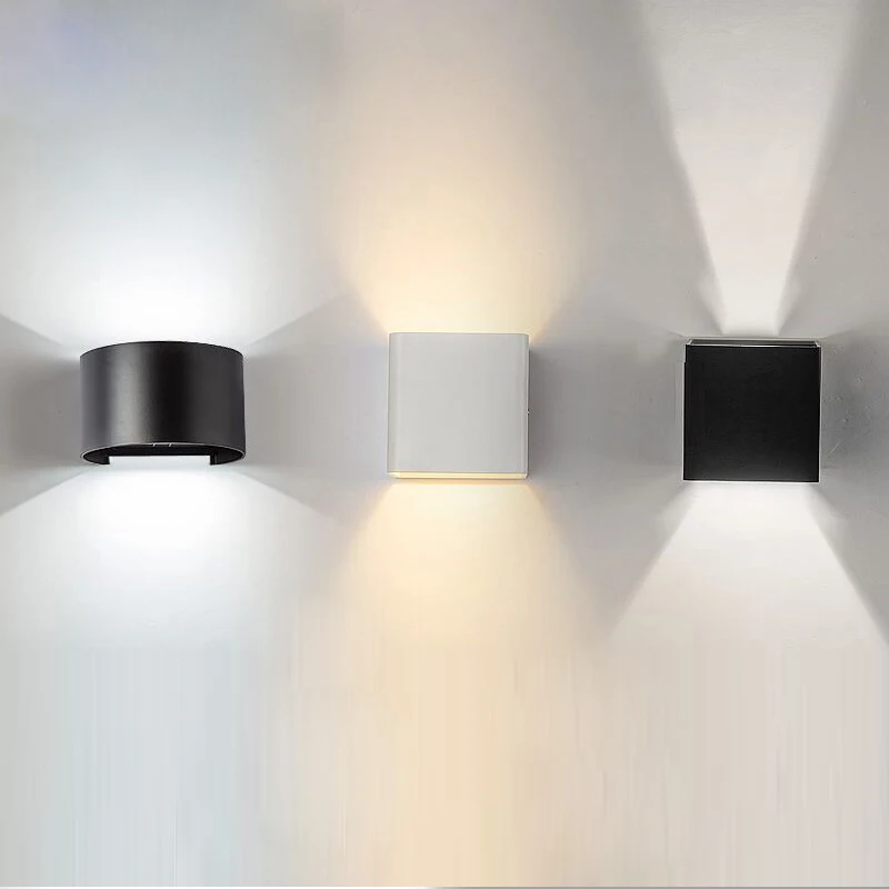 Modern LED Wall Lamps Waterproof Outdoor Wall Lights 6W led Up And Down Lighting Indoor/Outdoor ...