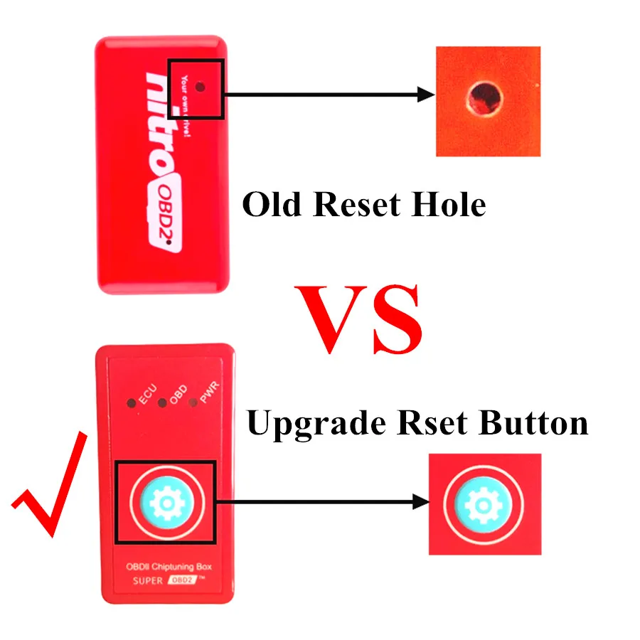 Супер OBD2 ECU чип тюнинг коробка сброс ключа автомобиля SuperOBD2 ECU программист больше мощности/больше крутящего момента нового поколения NitroOBD2 Nitro OBD2