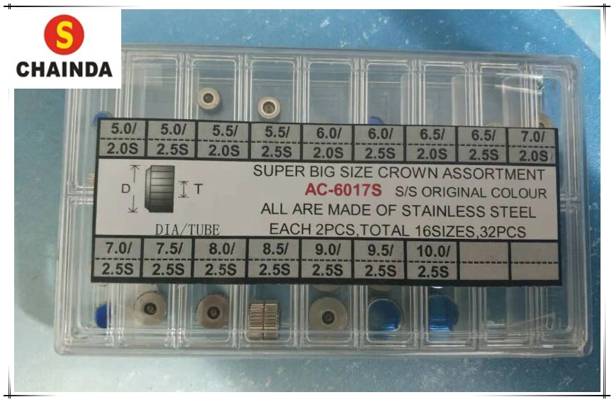 aço prata coroas substituição vários tamanhos coroa relojoeiros