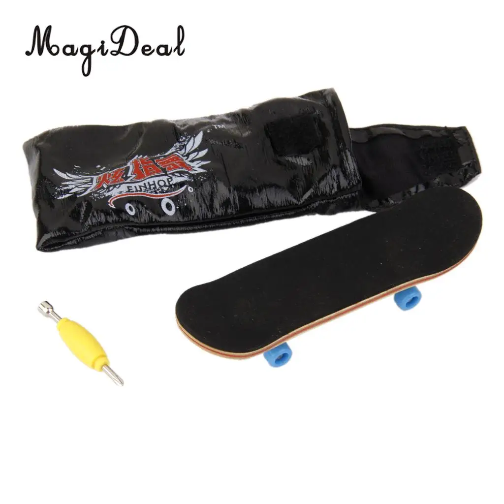 MagiDeal 1Pc Wooden Mini Fingerboard Skateboard Sport Games for Collection Office Desk Pub Classroom Decor Kids Novelty Gag Gift