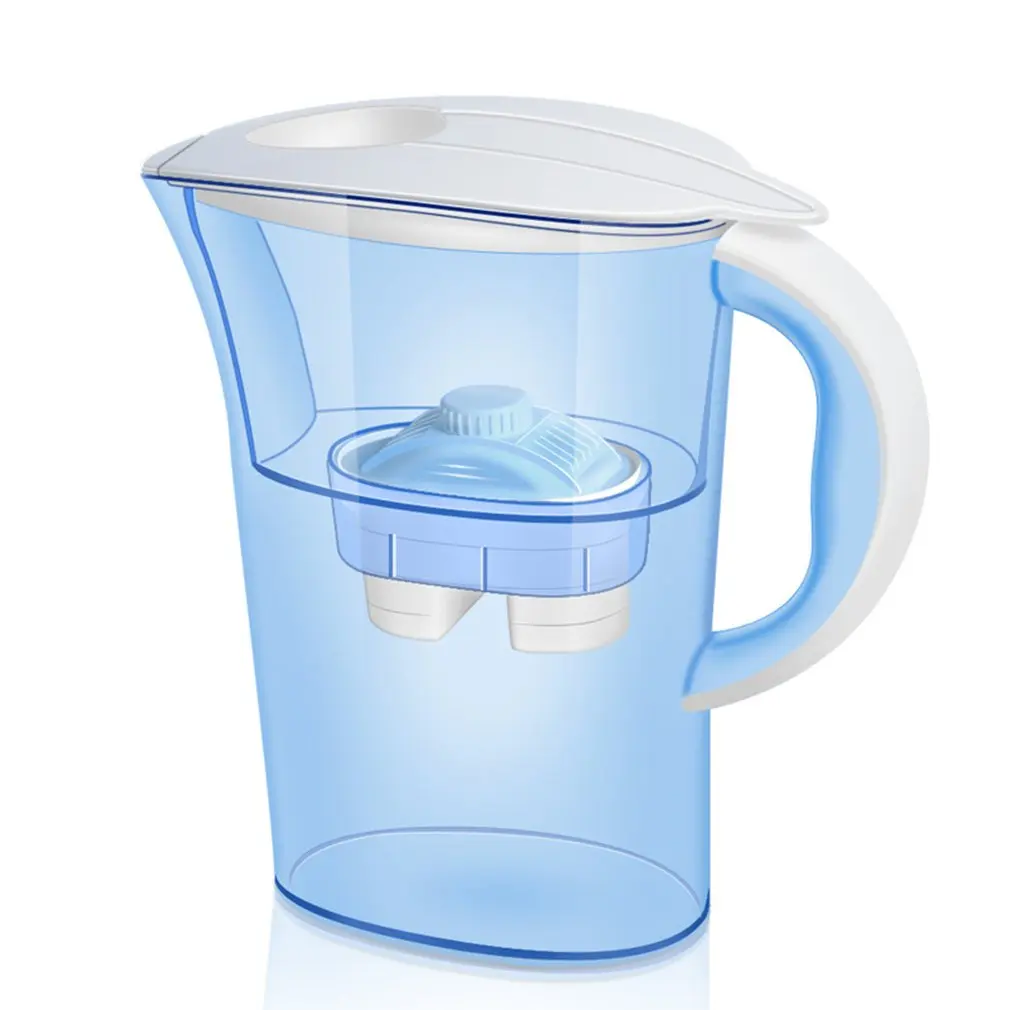 Кувшин с фильтром для воды чайник стерилизация мульти эффект фильтр с заправка картриджа активированный уголь домашняя офисная кружка очиститель - Цвет: light blue