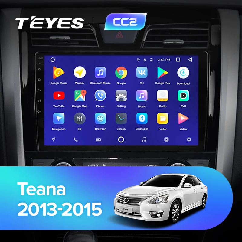 TEYES CC2 Штатная магнитола для Ниссан Теана J33 Nissan Teana J33 2013 Android 8.1, до 8-ЯДЕР, до 4+ 64ГБ 32EQ+ DSP 2DIN автомагнитола 2 DIN DVD GPS мультимедиа автомобиля головное устройство