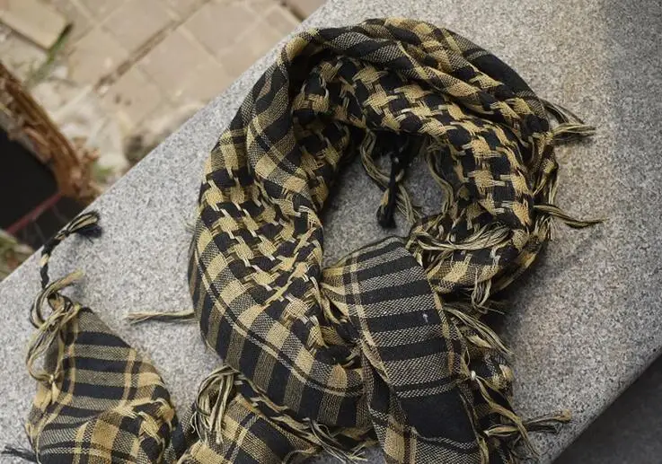 Арабских Shemagh Keffiyeh Шарф Военная Тактическая Шарфы Утолщенной Мотобайк Ветрозащитный Банданы Хиджаб Шарф военный шарф арафата платок военная арафаткаа арабская мужская