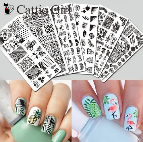 1pc Nail Stamping Plates Lace Line Flower Design Manicure Aliexpress
