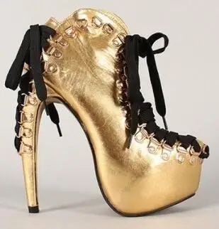 

Hot selling Punk style lace-up woman boots rivets riding boots party style high heel bots woman boots free shipping