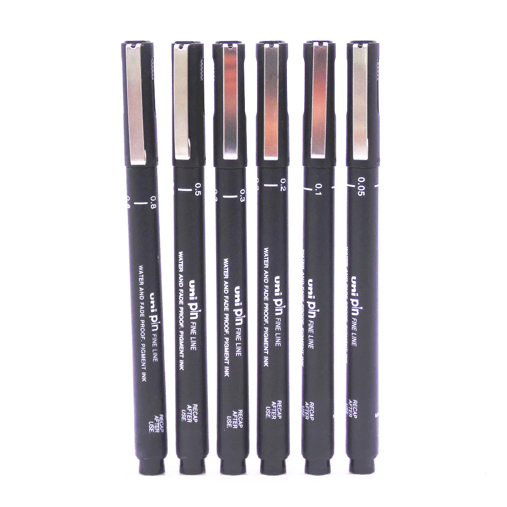 Buy 6PCS Uni Pin Waterproof Drawing pen fineliner
