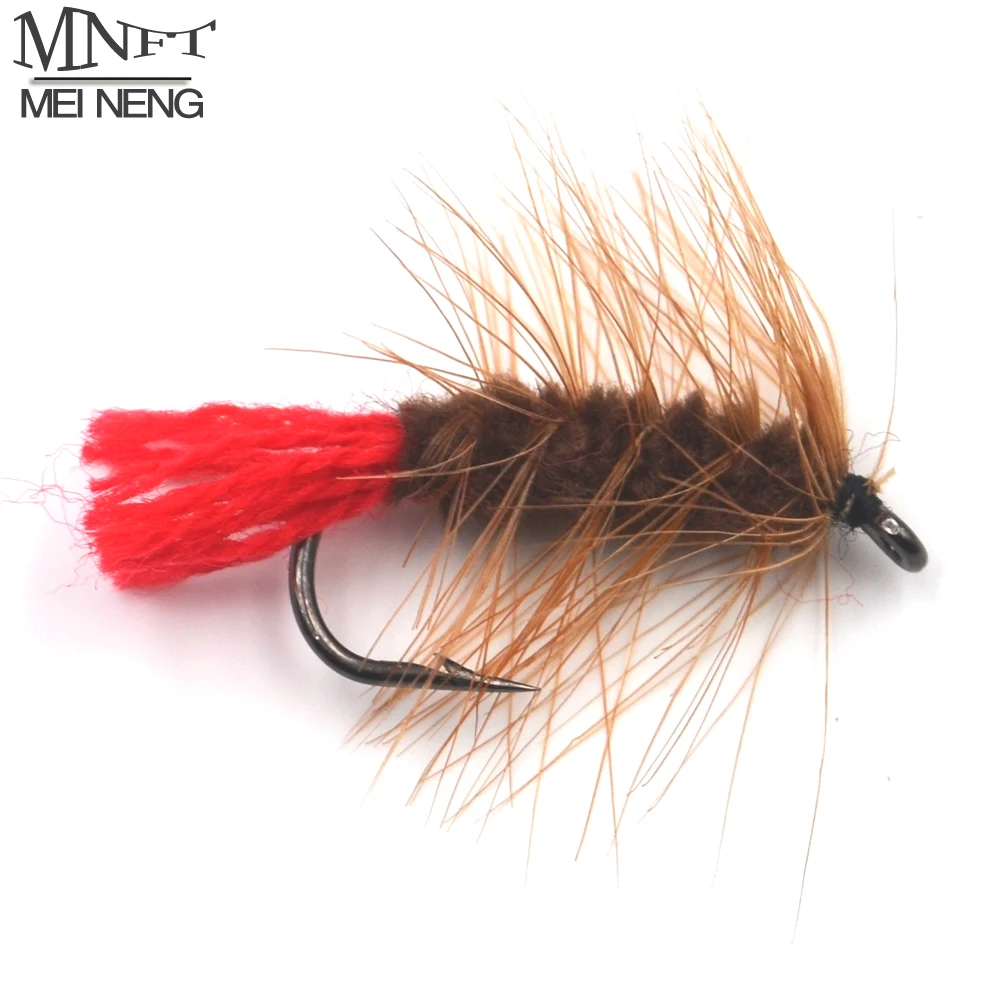 6 Pack Olive Orange Tail Size 10 Fishing flies Humongous Trout Flies Lures