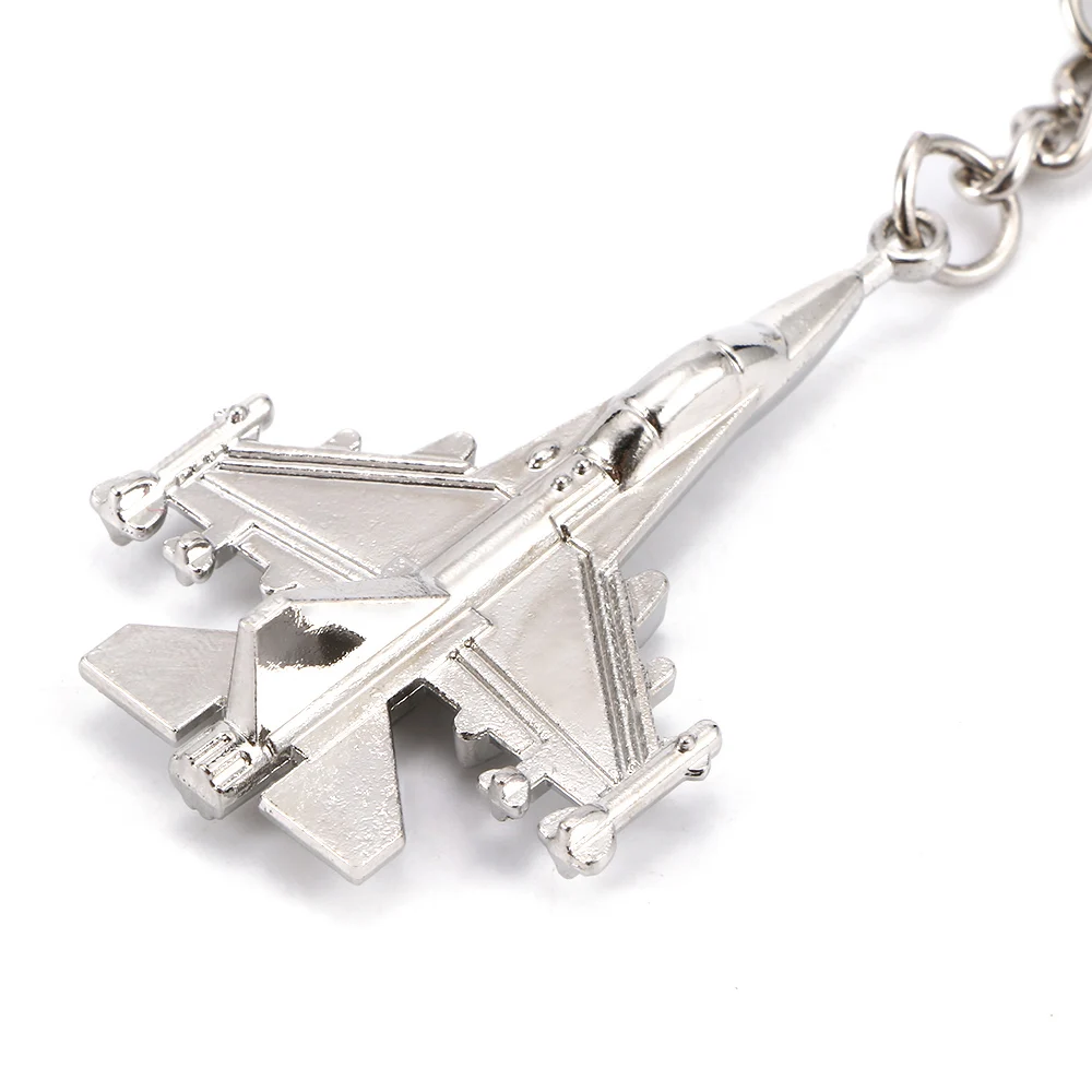 

1PC Car Keyring Aircraft Fighter Jets Metal Alloy Warplane Keychains Creative Gift 2 Styles Random Sent