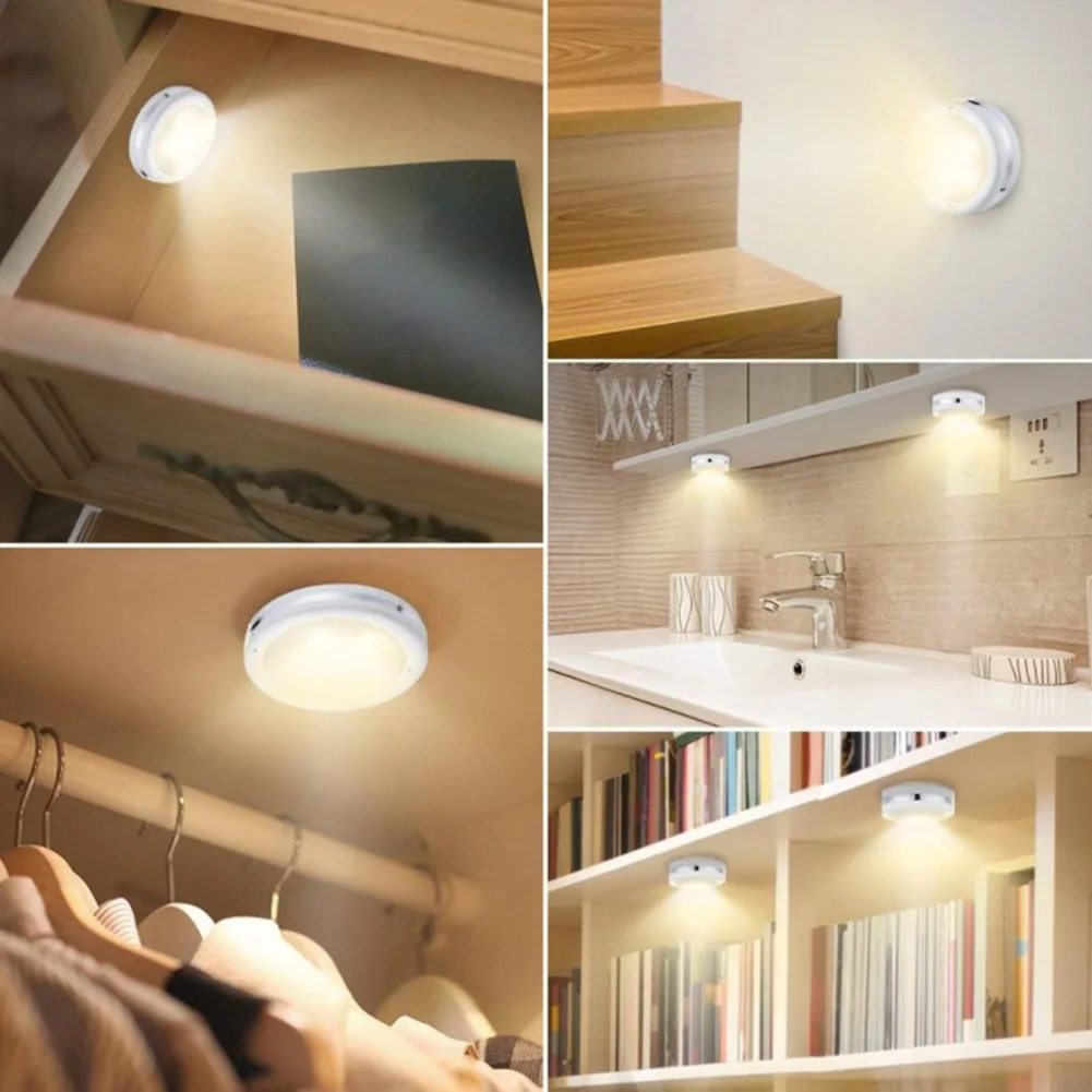 Best Neutral Atmosphere Led Kitchen Night Indoor Dimmable Party Under Cabinet Lights Puck Lamp Timing Cupboard Eye Protection