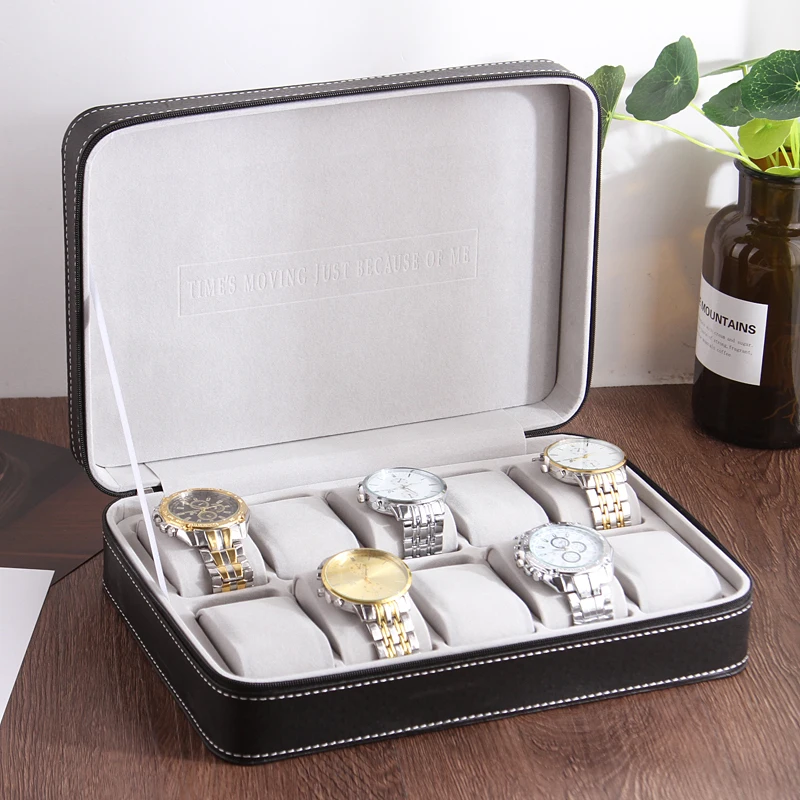 New Watch Bag Travel Case Green Watch Leather Case Fashion Household Watches Box Jewelry Gift Case