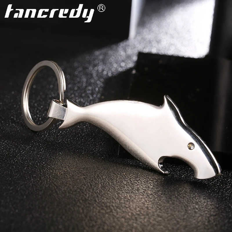 Dolphins Bottle Opener Keychain Metal Sharks Auto Keyring Car Styling