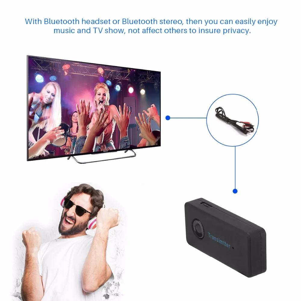Fornorm 2.4 ГГц Bluetooth V3.0 EDR стерео аудио Музыка Беспроводной Адаптер передатчик с Mini USB кабель для MP4 MP3 ноутбука