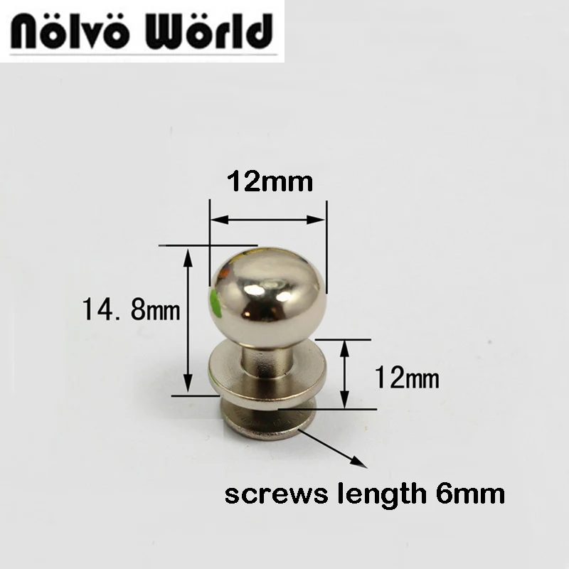 Винты гвоздики с круглой головкой 12 мм 50 шт.|rivet chicago|leather screw rivetsscrew rivet |