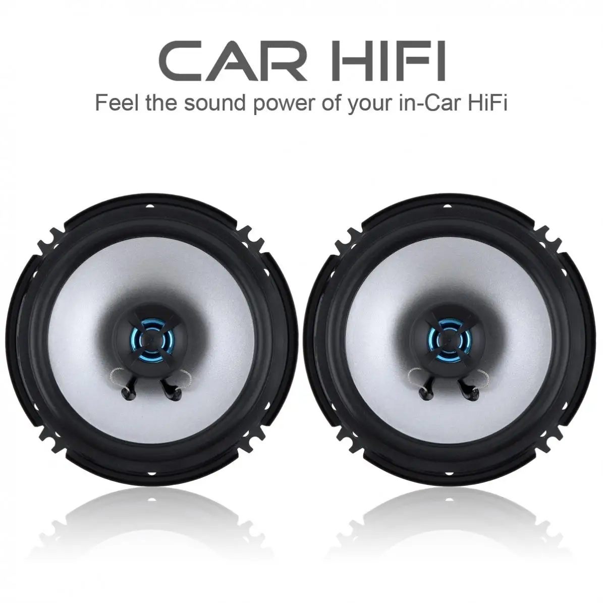 2pcs 6.5 Inch 100W 2 Way Car Coaxial Hifi Speaker Vehicle Door Auto Audio Music Stereo Full Range Frequency Loud Speaker