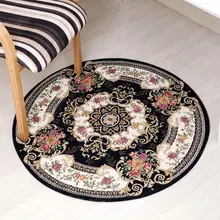 Classique Jacquard Ronde Tapis Pour Salon Chaise D’ordinateur Tapis Maison Entrée/Couloir Paillasson Chambre Tapis Et Tapis