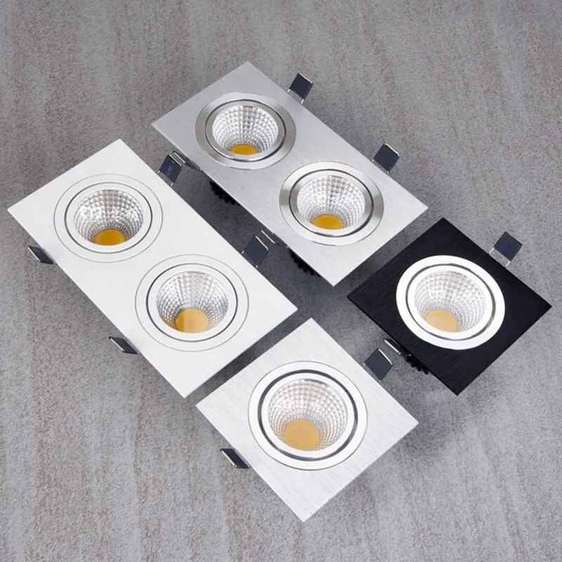 

Wholesale Super Bright Recessed LED Dimmable 1*10W/2*10W Downlight COB 20W LED Spot light Ceiling Lamp AC 110V 220V