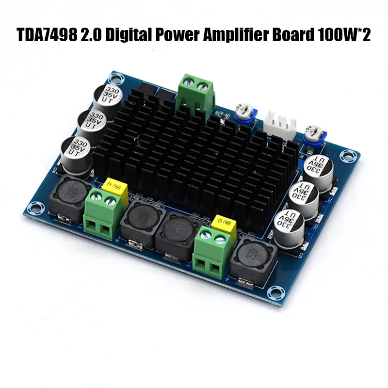 

TDA7498 2.0 Digital Power Amplifier Board 100W*2 Dual channel Stereo Audio class d amplifier for speaker DC12-32V