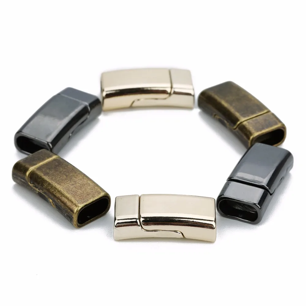 

LOULEUR 5pcs/bag Magnetic Clasps 10x4.5mm Leather Cord Bracelet Connectors For DIY Jewelry Findings Making Materials