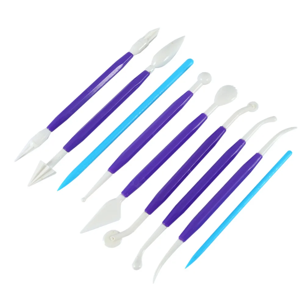 

9 Pcs Polymer Clay Sculpture DIY Double Heads Pottery Clay Sculpture Carving Tools Home DIY Hand Making Clay Pottery