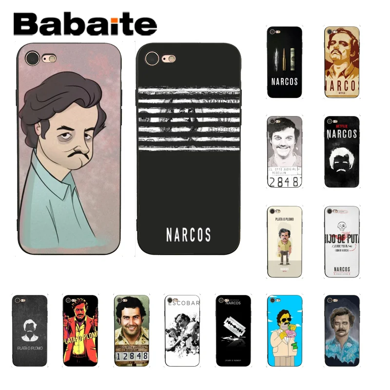 Babaite Narcos TV series Pablo escobar DIY Printing Drawing Phone Case for iPhone X XS MAX 6 6s 7 7plus 8 8Plus 5 5S SE XR