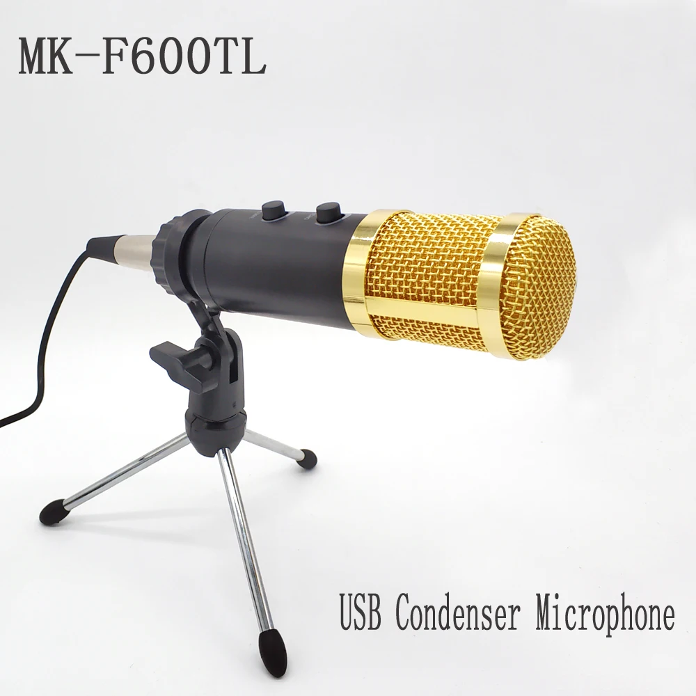

TGETH MK-F500TL Upgraded MK-F600TL USB Microphone Condenser Wired Microphone With Stand For Karaoke Video Recording PC