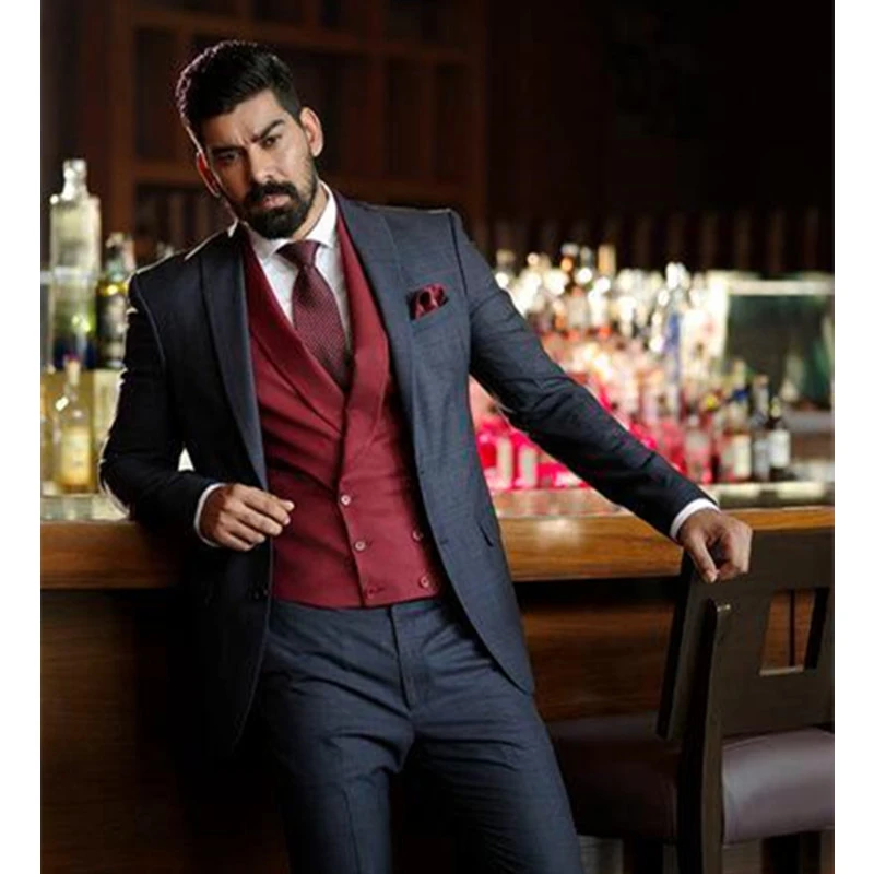 別注イタリアの男性スーツセットternoスリムフィット新郎タキシード花婿の付添人の男性が結婚式スマートカジュアルブレザー ジャケット パンツ ベスト Italian Men Suits Men Suits For Weddingsuit For Wedding Aliexpress