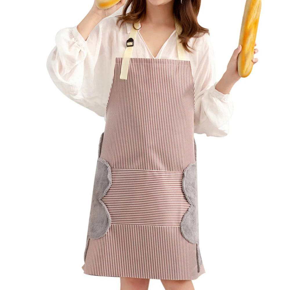 Кухонный Фартук повара рабочая одежда подвесной фартук на шею для домашней кухни водонепроницаемый маслостойкий фартук для приготовления пищи - Цвет: Coffee