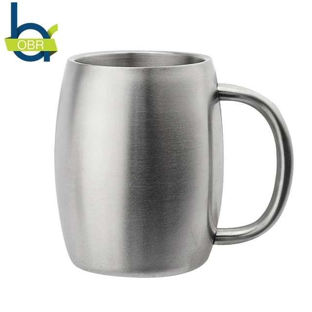 $US $9.66 OBR 14oz 400ml Stainless Steel Coffee Mug Beer Cup Double Wall Thermo Mug Wine Tumbler Travel Mugs 