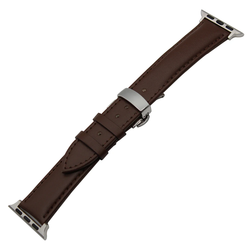 Ремешок из натуральной кожи для iWatch Apple Watch 38 мм 42 сменный браслет с застежкой