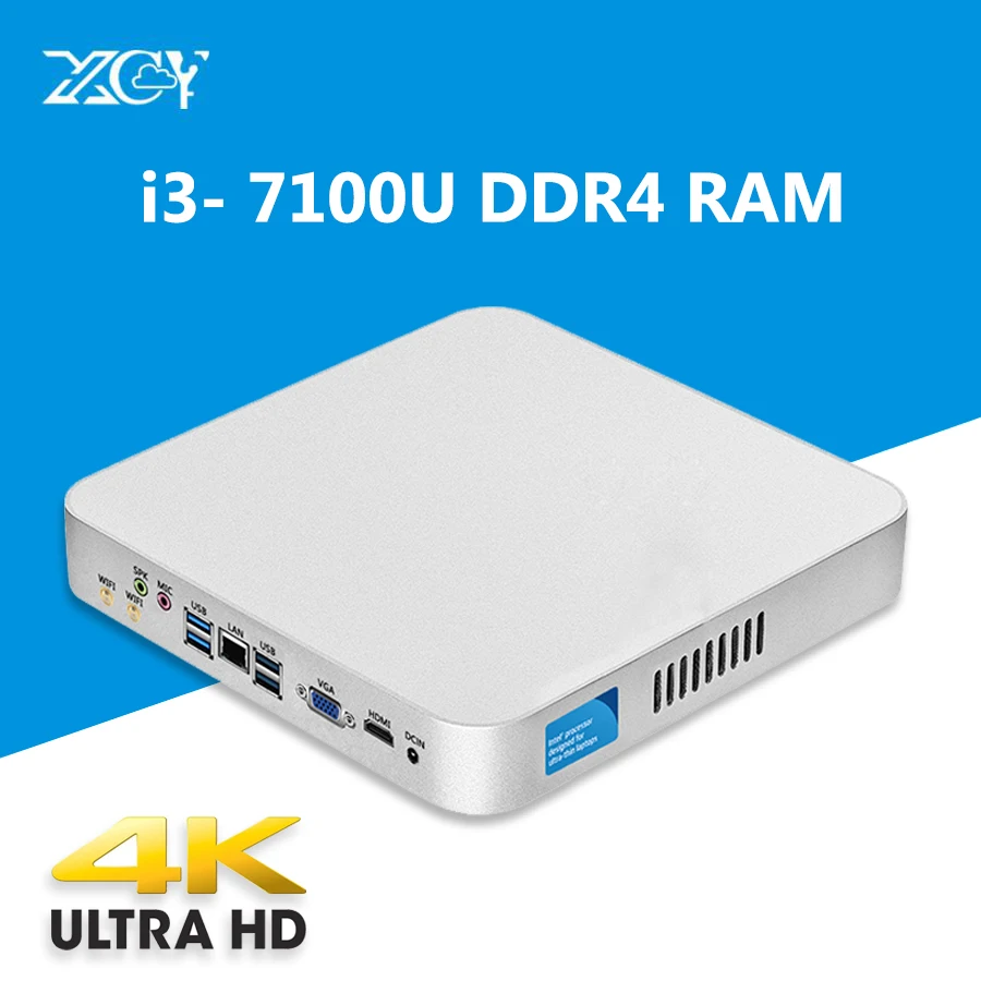 XCY DDR4 Core i3 7100U Mini PC 16GB RAM 4K HD Graphics 620 Windows 10 Wifi Hdmi Kaby Lake Mini Desktop Computer Gaming PC XCY DDR4 Core i3 7100U Mini PC 16GB RAM 4K HD Graphics 620 Windows 10 Wifi Hdmi Kaby Lake Mini Desktop Computer Gaming PC