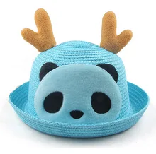 Enfants de Chapeau de Plage Chapeau Garçons Filles de Bande Dessinée Panda Chapeau (Cap circonférence: 52 cm)