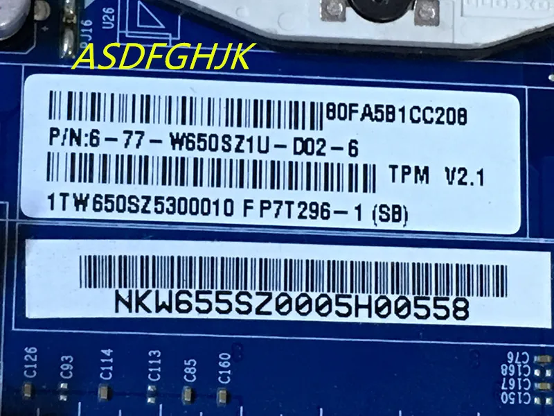 6-71-W65S0-D02 для hasee K650D W650S K610C K590C Материнская плата ноутбука 6-77-W650SZ1U-D02 TESED OK