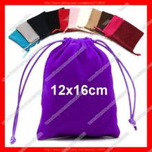 (100 шт./лот) размер 12×16 см pouple продвижение подарок drawstring бархатный мешочек с логотипом