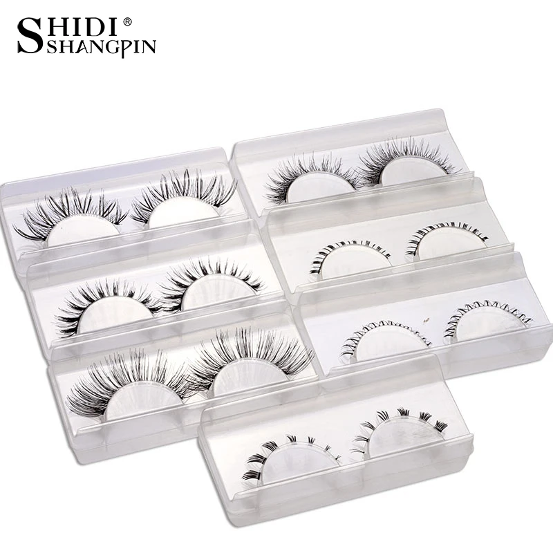 

7 Pairs Handmade Wispy False Eyelashes Make Up Natural Eyelashes Set + Lower Lashes Mix Lashes Makeup Fake Wispy Eye Lashes V19