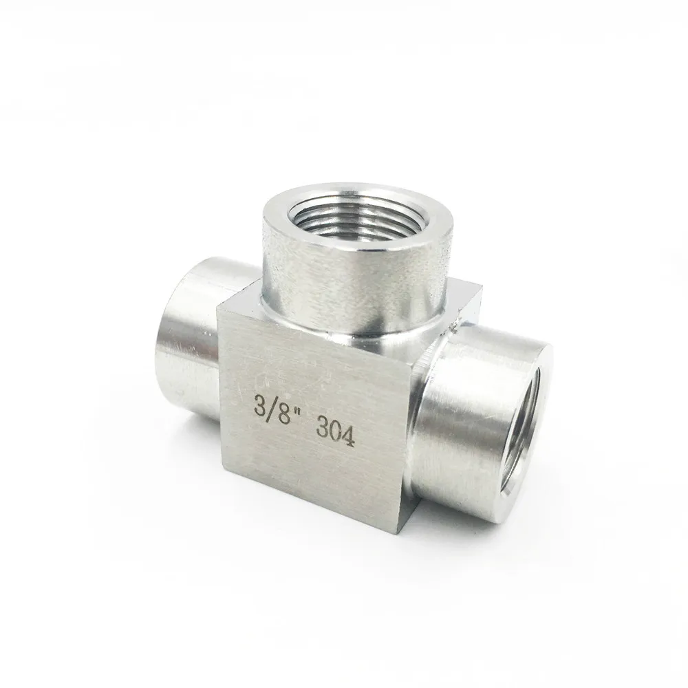 SS304 1/8 "1/4" 3/8 "1/2" 3/4 "BSP Женский тройник нитки 3 Way 304 тройник из нержавеющей стали трубы фитинг разъем адаптер