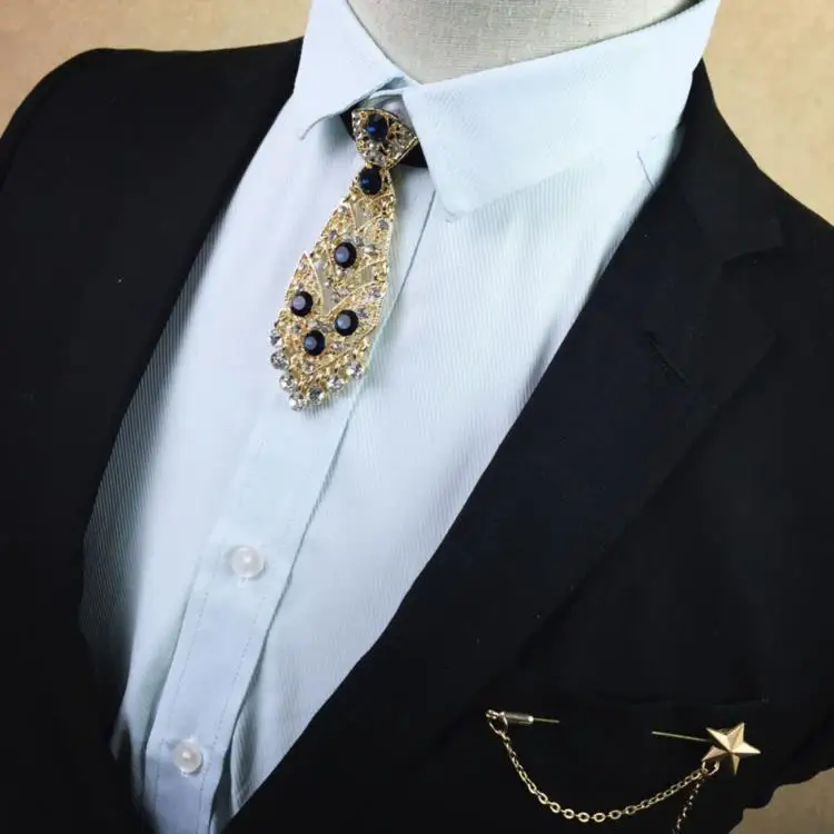 Набор для мужчин с бриллиантовым галстуком-бабочкой, британский галстук-бабочка, брошь для галстука-бабочки, набор свадебных аксессуаров для воротника