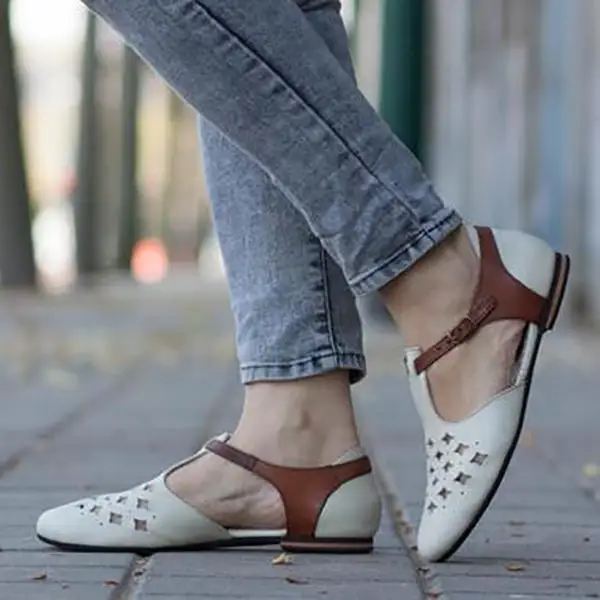 

Puimentiua Roman Flat Ankle Strap Women Hemp Flat Thick-Bottom Sandals Retro Shoes Women Sandals Summer Casual Sandalias Mujer