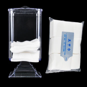 

900pcs Nail Polish Remover Wipes+Wipes Container Nail Clean Wipes Cotton Lint Pads Paper Nail Tools