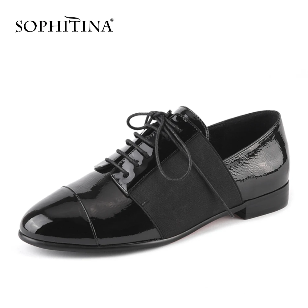 SOPHITINA/Новый стильный низкий каблук Женская обувь на плоской подошве Модная