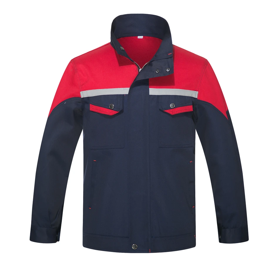 

High Quality Unisex Work Wear Set Protective Clothing Men Patchwork Zipper Coat Engineering Service Set Winter Workshop Clothing