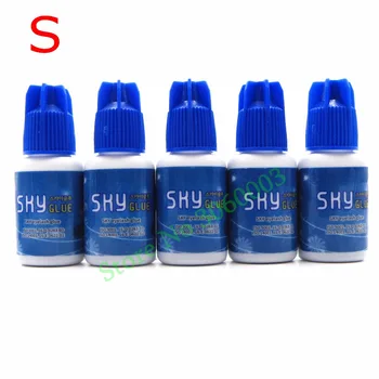 

Sky Glue S Blue Cap for eyelash extensions 5 bottles 1-2s fastest drying 5ml Eyelash Glue free shipping
