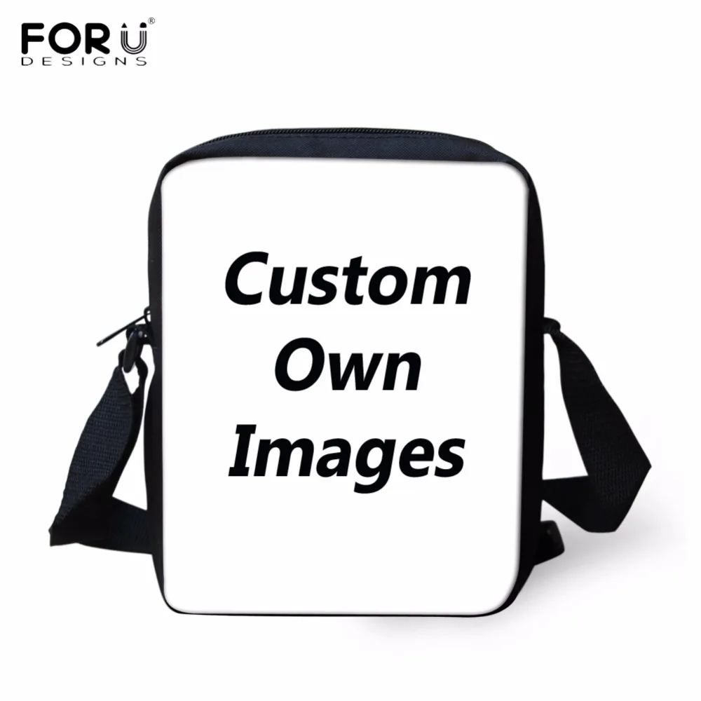 

FORUDESIGNS Customized Your Own Logo/Image/Photo Print School Bags Children Mini Kindergarten Satchel Personalized Messenger Bag