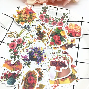 

26pcs DIY Cute Kawaii Paper Sticker Lovely flowers Stickers For Home Decoration Scrapbooking Diary Student