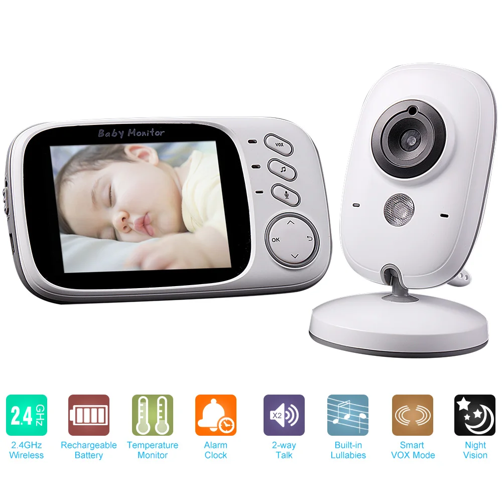 Baby Monitor Cam 3.2 Wireless Video Baby Nanny Security Camera Night