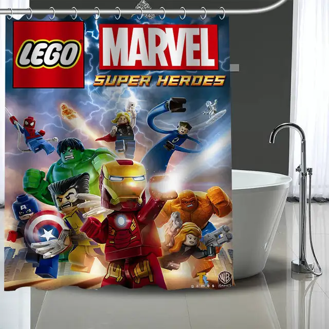Custom lego Shower Curtain Modern Fabric Bath Curtains Home Decor